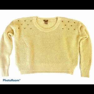 Rue21 tan cropped sweater size large